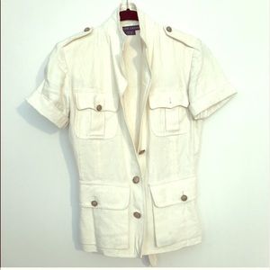 💛 Vintage Ralph Lauren Linen Safari Blazer